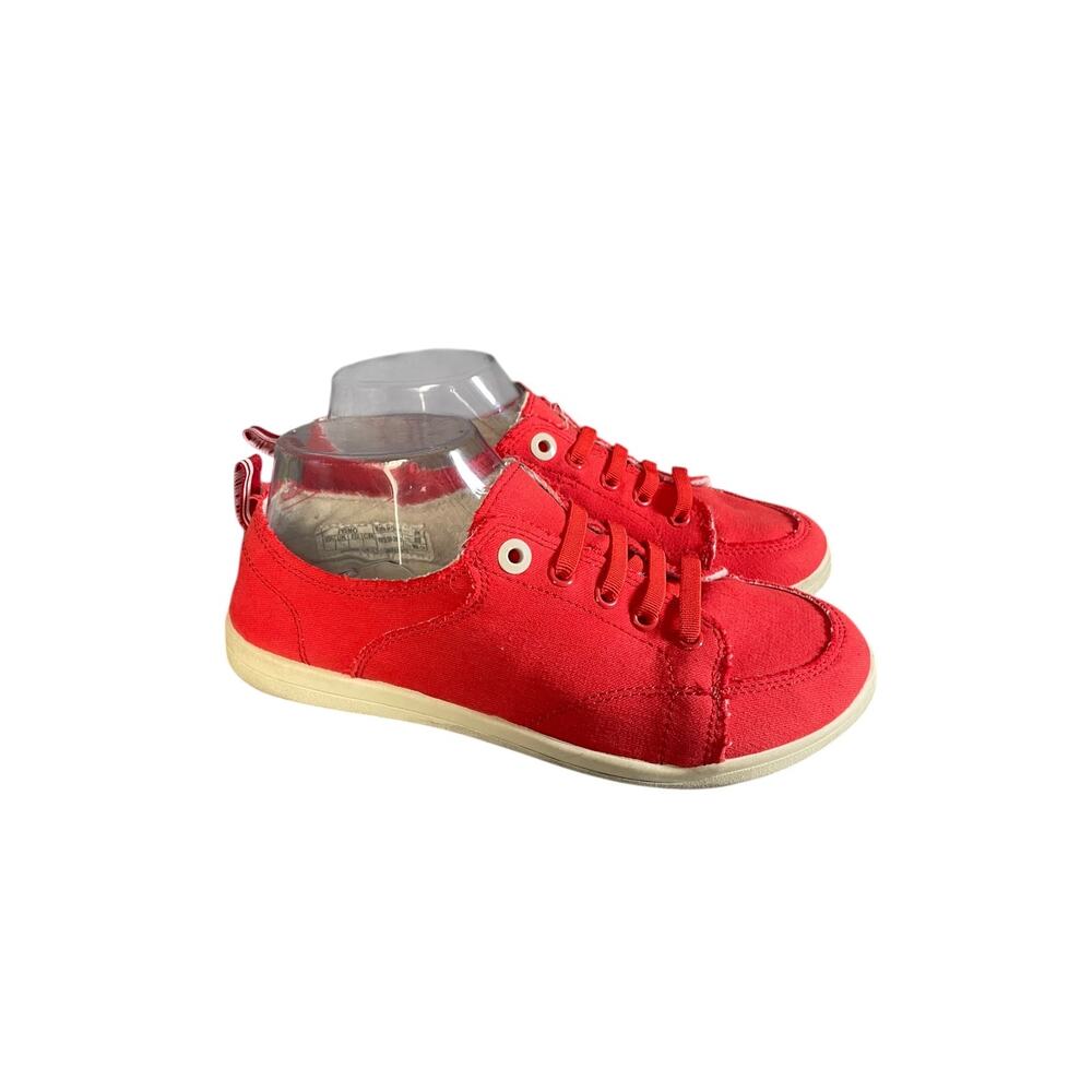 Vionic Beach Women’s Pismo Red Canvas Slip On Sneakers Size-7